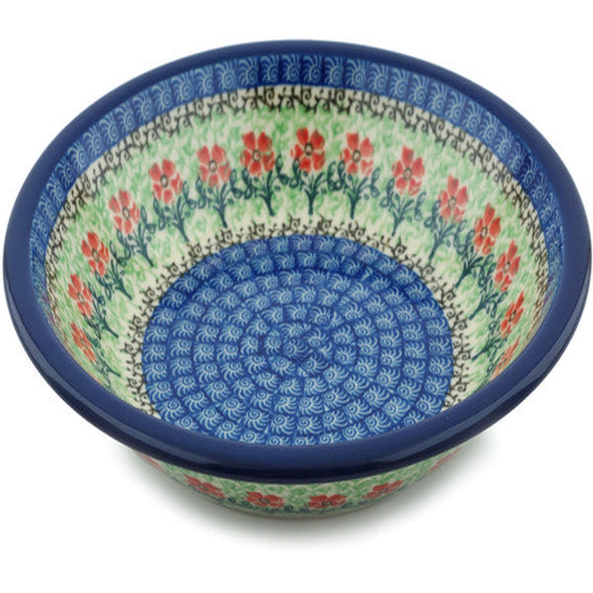 Polish Pottery 8" Pasta Bowl Maraschino - Default Title
